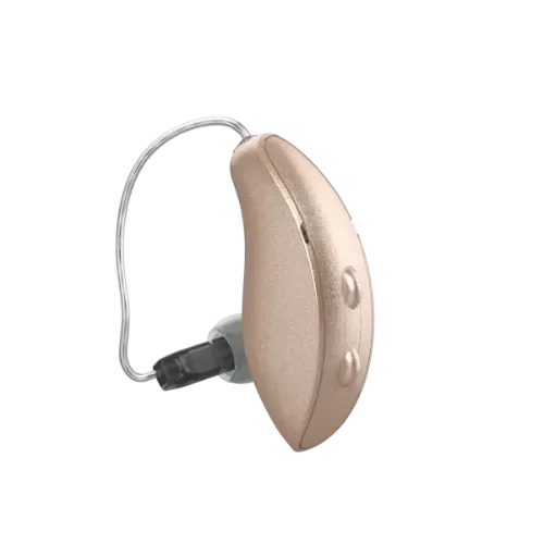 Beige hearing aid